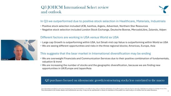 JOHCM International Select - Q3 2025 Webinar